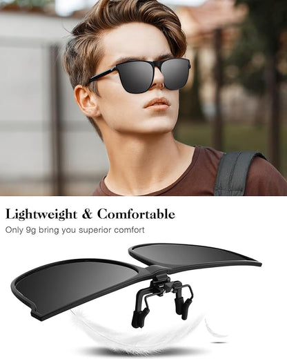 SunAura Polarized Clip-On Sunglasses