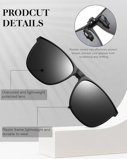 SunAura Polarized Clip-On Sunglasses