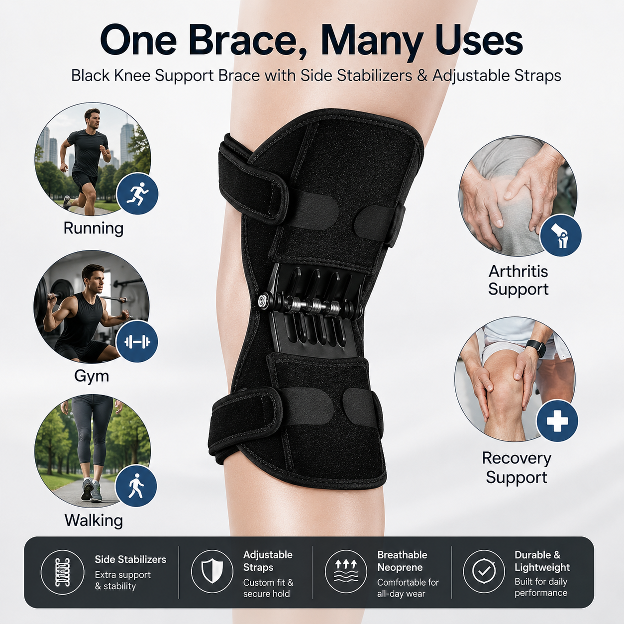 Joint Support Powerful Rebound Sports Knee Pads