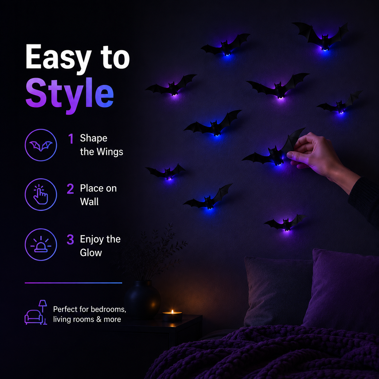 Led Glowing Bat Light