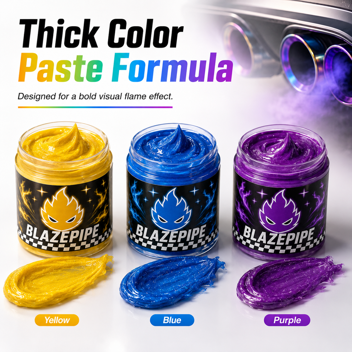 🌈 Colorful Exhaust Flame Paste