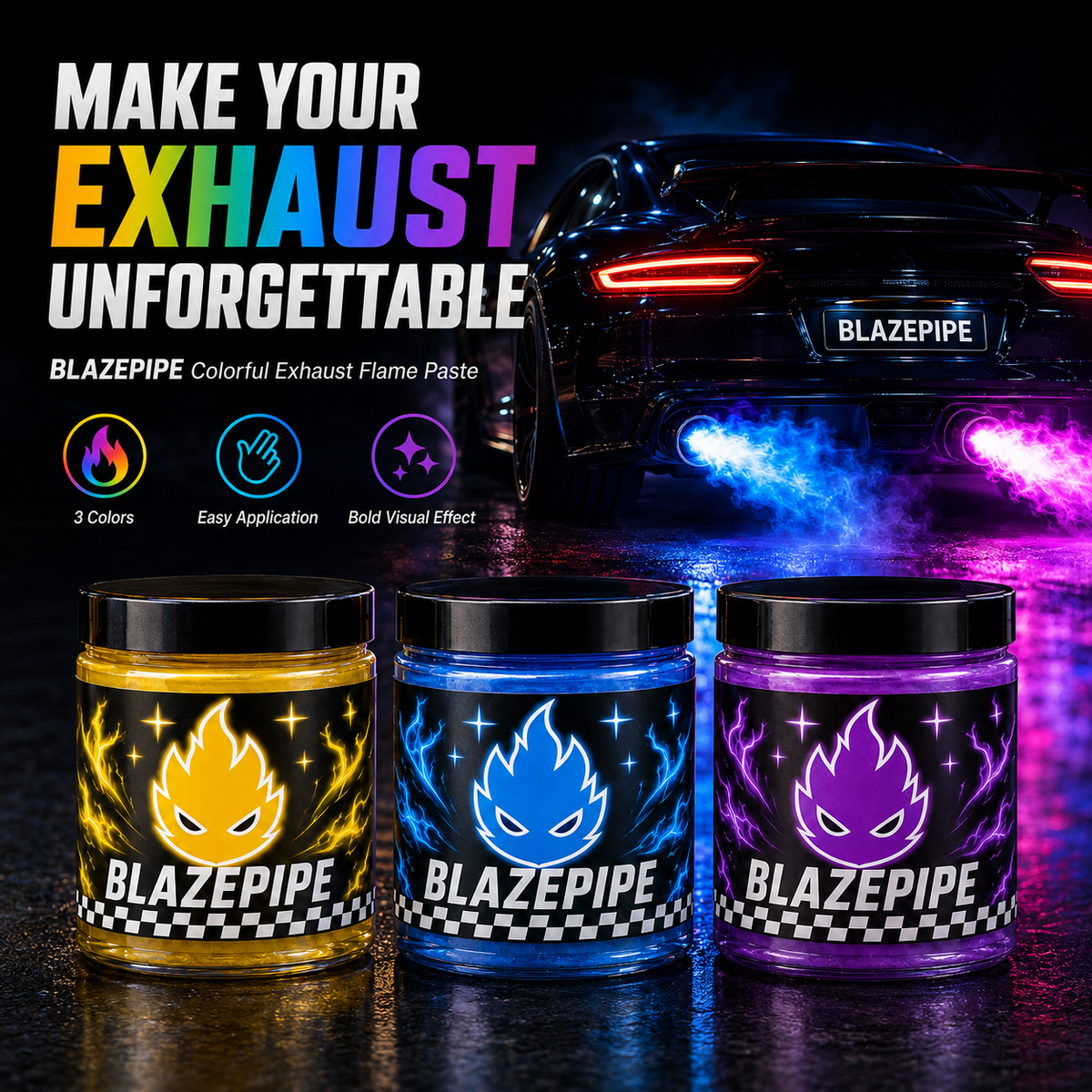 🌈 Colorful Exhaust Flame Paste