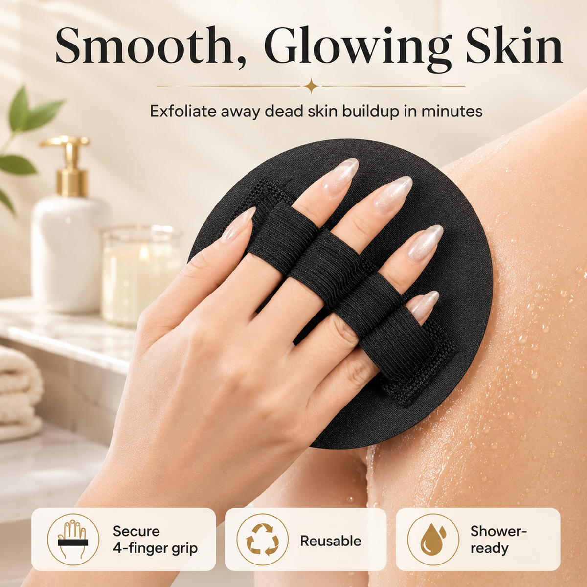 4-in-1 Exfoliating Scrubber Set | Reveal Silky Smooth Skin In Every Shower