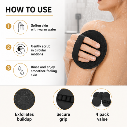 4-in-1 Exfoliating Scrubber Set | Reveal Silky Smooth Skin In Every Shower
