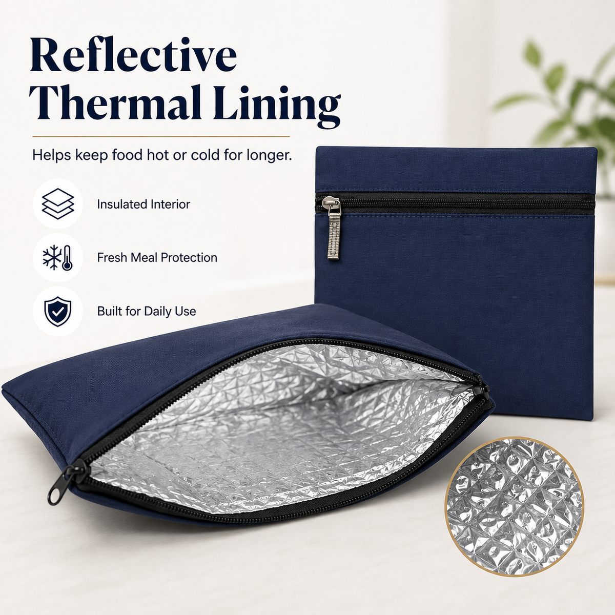 Portable Insulated Lunch Pouch for Tiffin Box