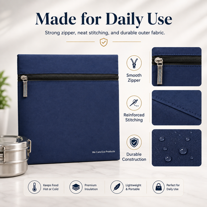 Portable Insulated Lunch Pouch for Tiffin Box