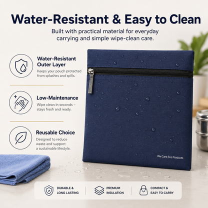 Portable Insulated Lunch Pouch for Tiffin Box