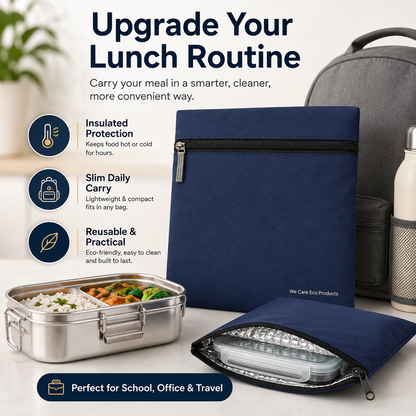 Portable Insulated Lunch Pouch for Tiffin Box