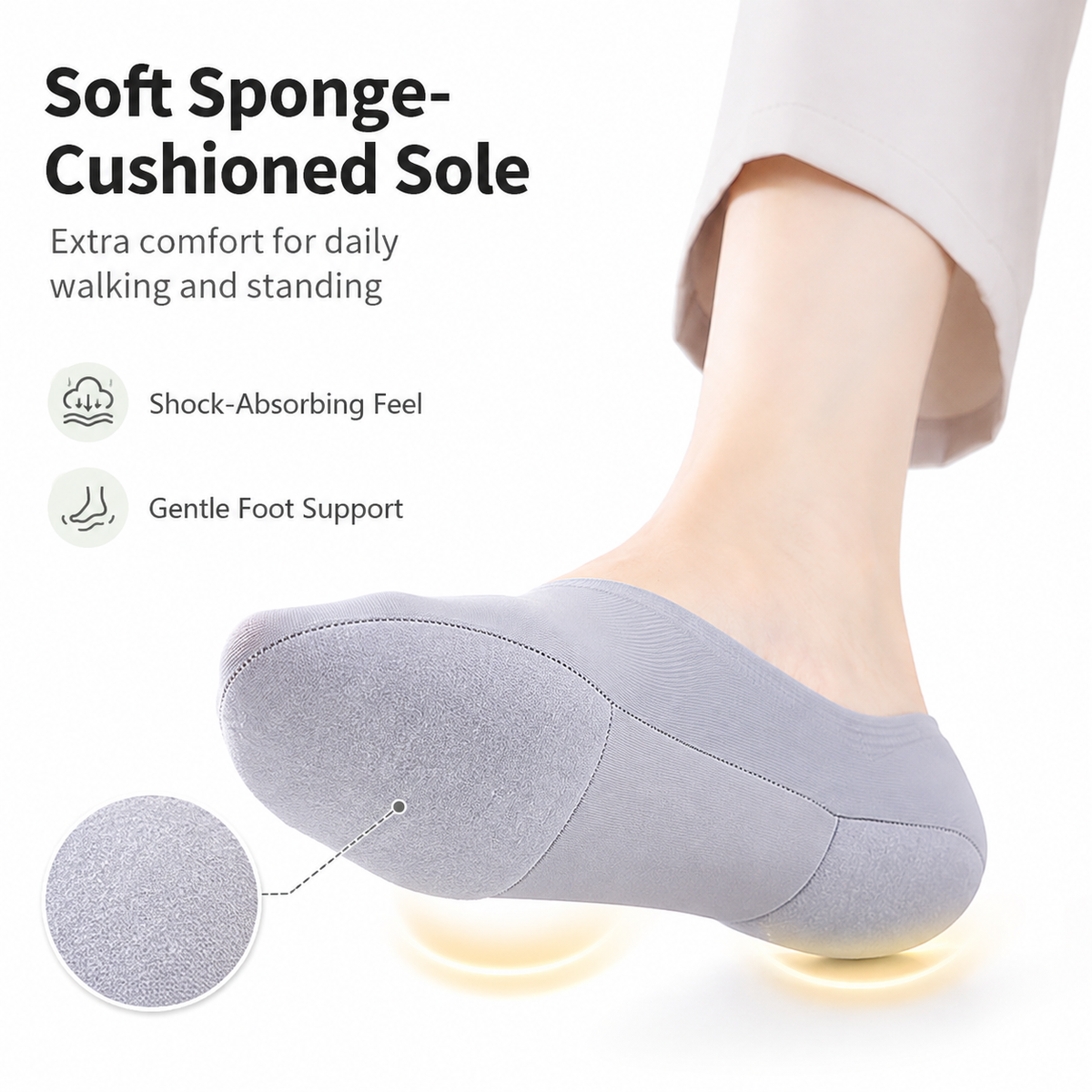 Ice Silk Heel Insoles Cool & Comfortable