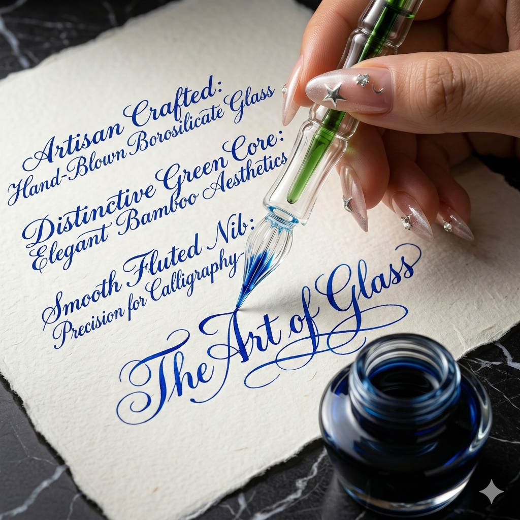 Imperial Bamboo Crystal Dip Pen