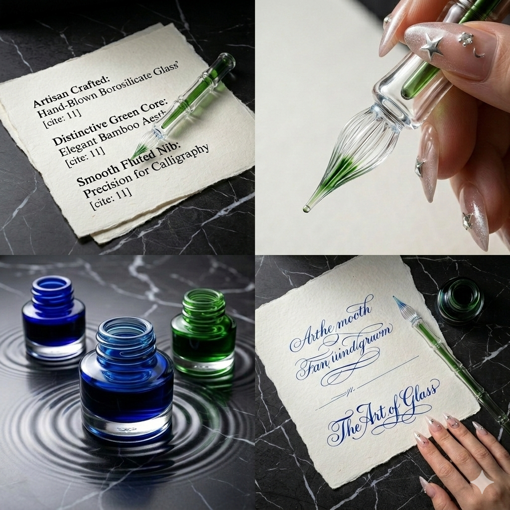 Imperial Bamboo Crystal Dip Pen