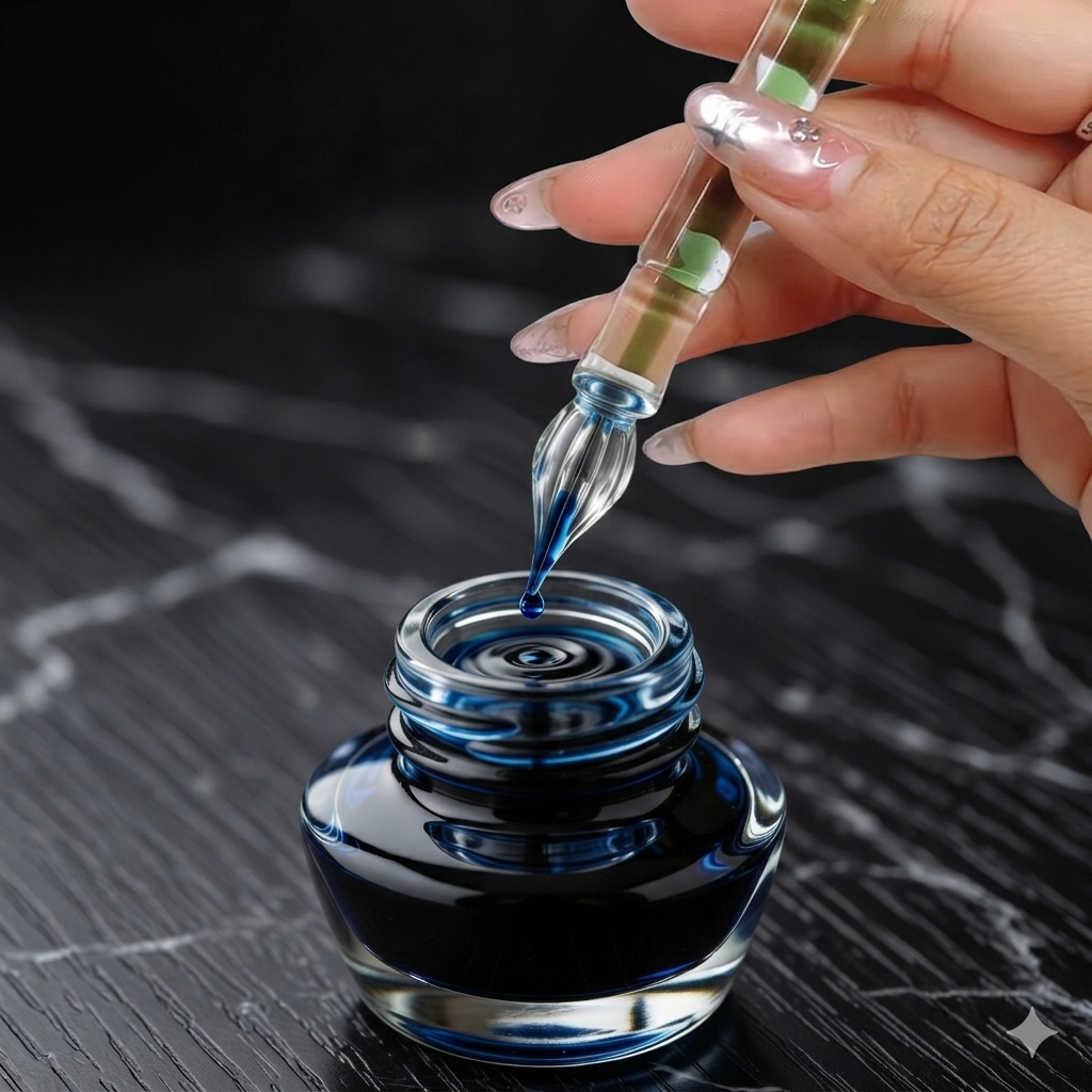 Imperial Bamboo Crystal Dip Pen
