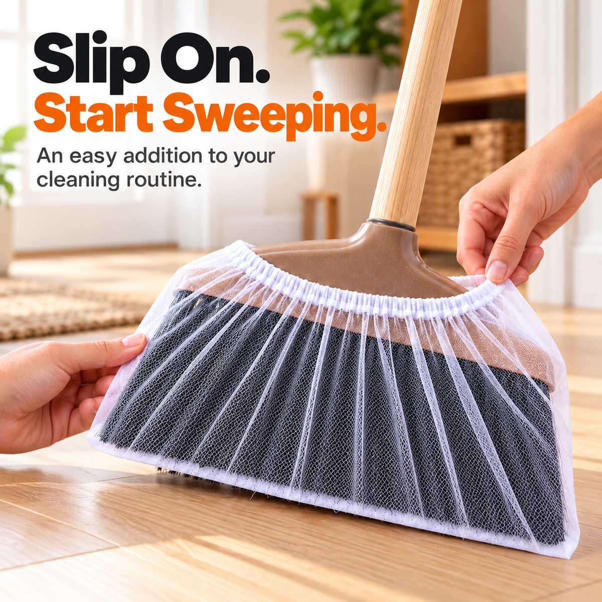 Reusable Broom Dust Catcher Net