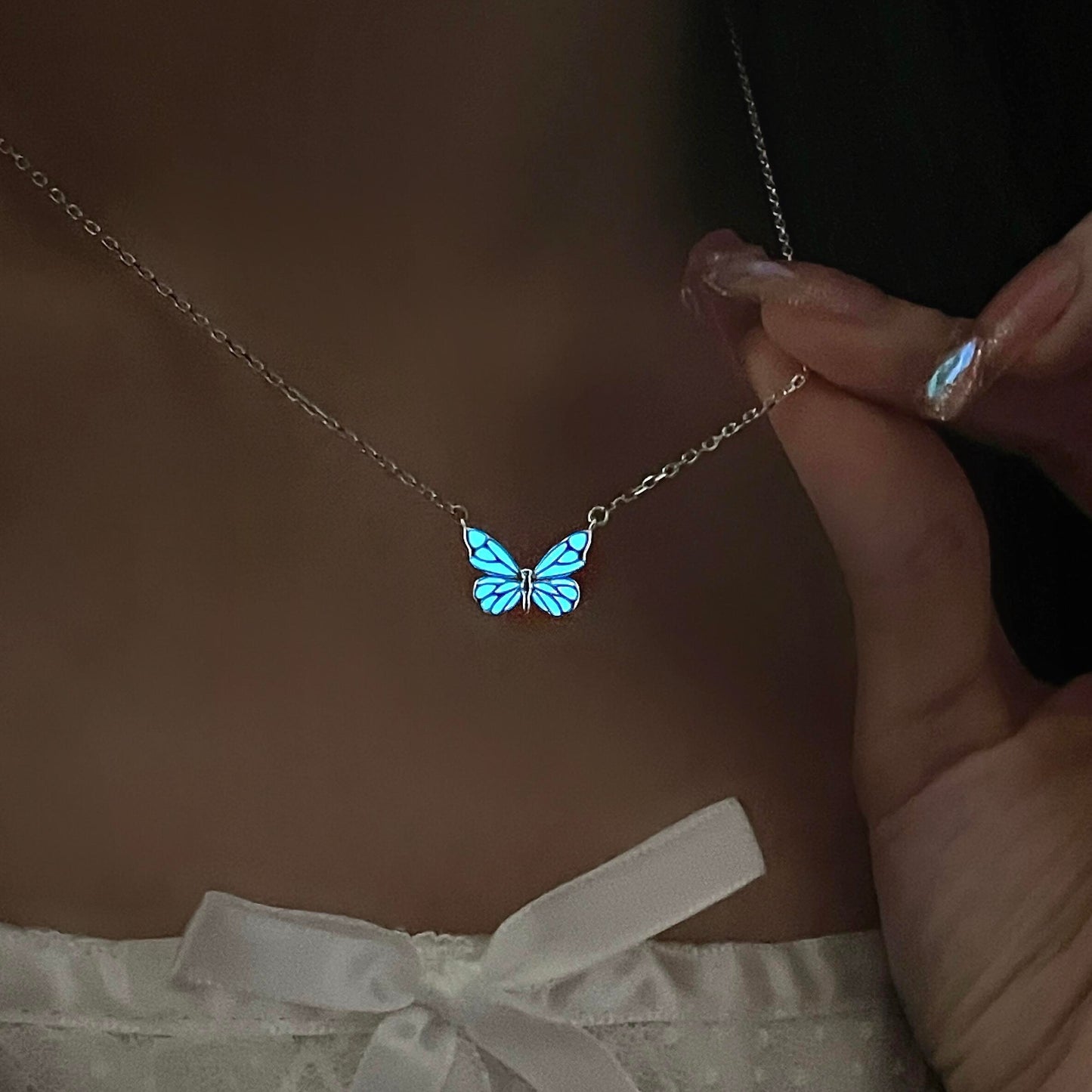 Imperial Butterfly Premium Glow Necklace