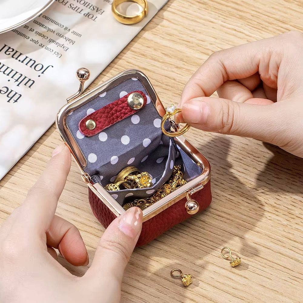Portable Vintage Inspired Genuine Leather Jewelry Case