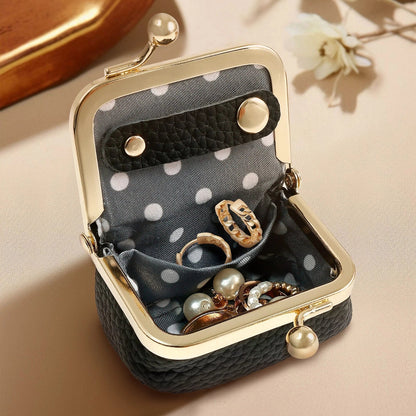Portable Vintage Inspired Genuine Leather Jewelry Case